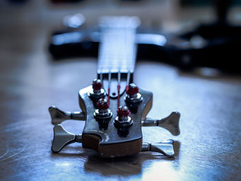 High angle view of toys on table