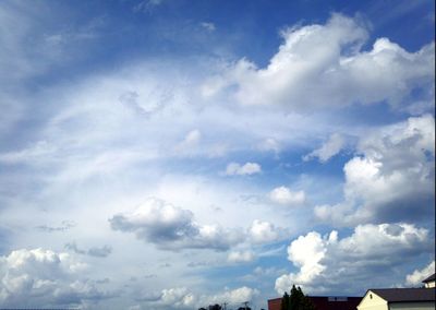 Low angle view of cloudy sky