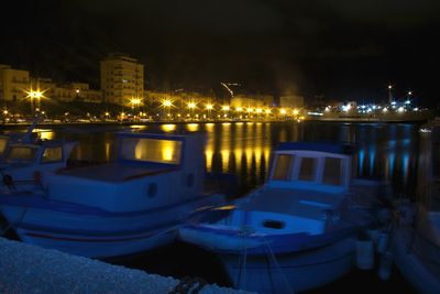 Illuminated city at night