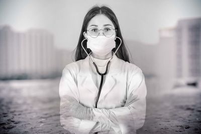 Portrait of beautiful young woman