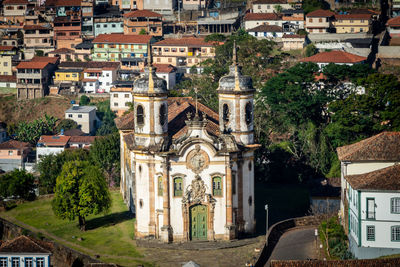 Exterior of buildings in town