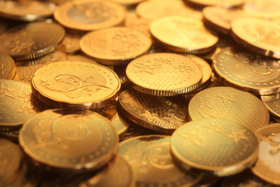 Full frame shot of coins