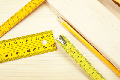 Close-up of pencil on table