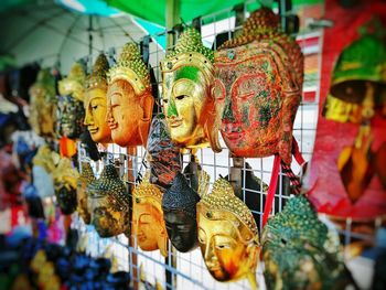 Close-up of market stall