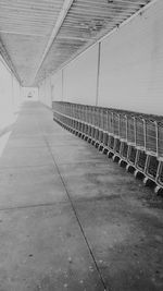 Empty carts in row