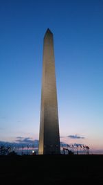 Low angle view of monument against sky during sunset