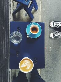 Coffee cup on table