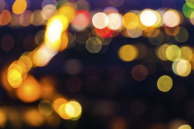 Defocused lights at night