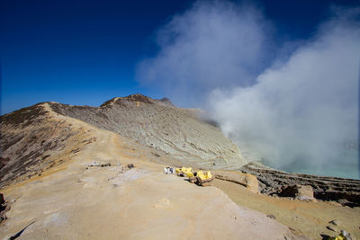 Ijen crater landscape against sky