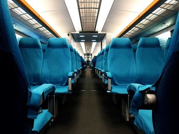 Empty seats in train