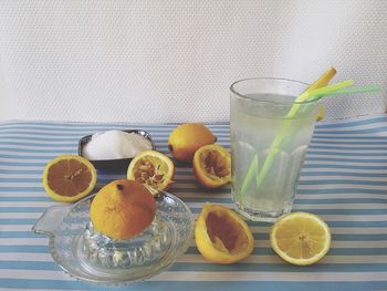 Close-up of food on table