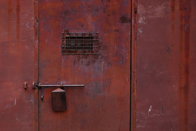 Close-up of closed door