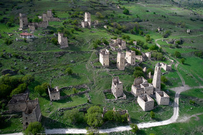 High angle view of townscape