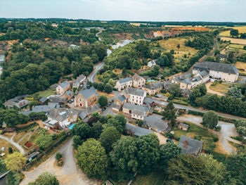 High angle view of cityscape