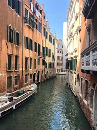 Canal amidst buildings in city