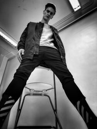 Low angle view of woman