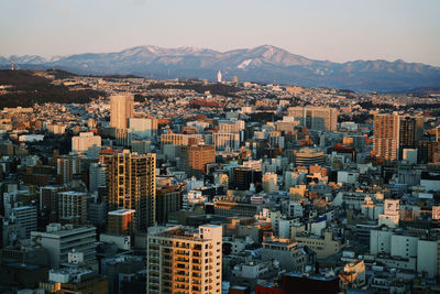 High angle view of cityscape