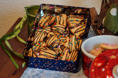 Close-up of cake on table