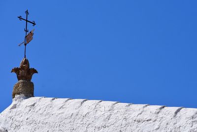 Low angle view of clear blue sky