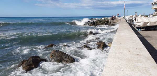 Scenic view of sea against sky