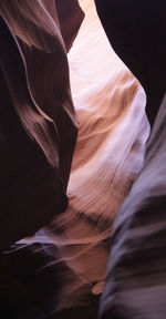 Low angle view of rock formation