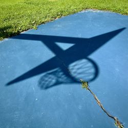 High angle view of basketball hoop