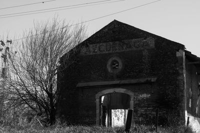 Exterior of old building against sky