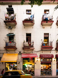 Low angle view of buildings in city