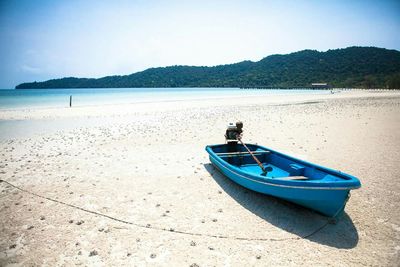 View of boats in sea
