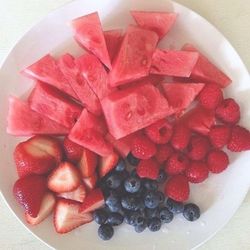 Close-up of strawberries in bowl