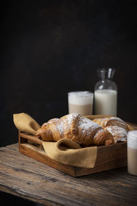 Close-up of breakfast on table