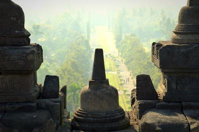 Silhouette of historical building