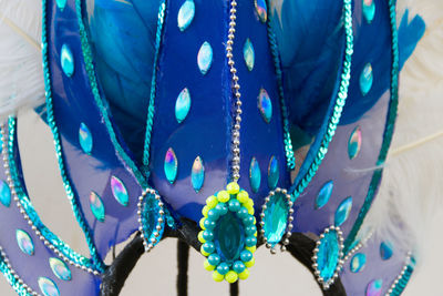 Close-up of blue decoration