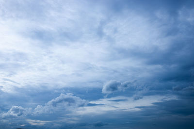 Low angle view of clouds in sky