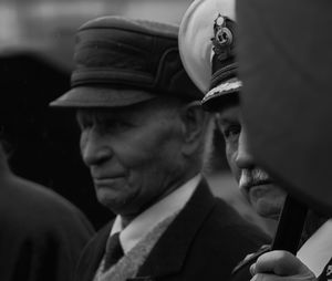 Portrait of mature man wearing hat