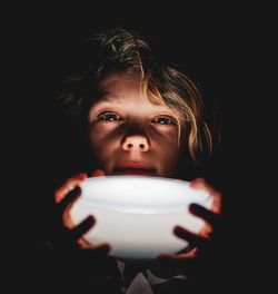 Portrait of a serious young woman