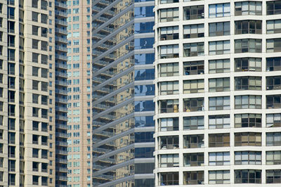 Full frame shot of modern building in city of chicago, usa