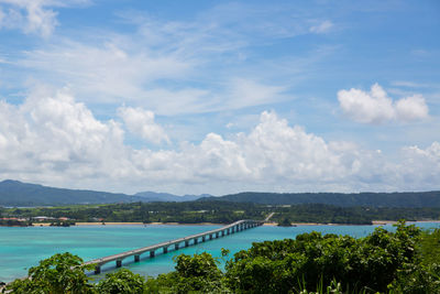 Scenic view of bridge against sky