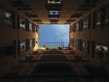 Directly below view of building