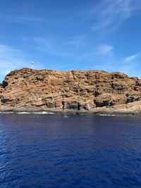  island against blue sky