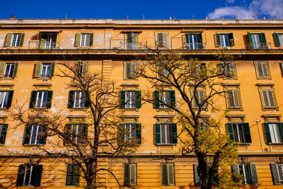 Low angle view of residential building against sky