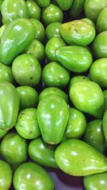 Full frame shot of green fruits for sale in market