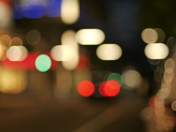 Defocused image of illuminated christmas lights