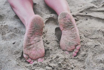 Low section of child at beach