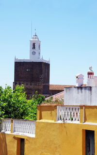 Scenic view of church against clear sky