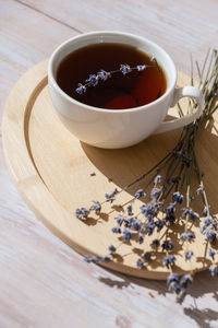 Close-up of coffee on table