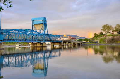 Bridge over river against sky