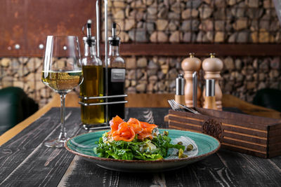 Food on table at restaurant