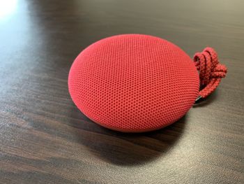 High angle view of ball on table