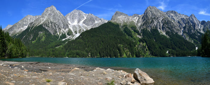 Panoramic view of lake against sky